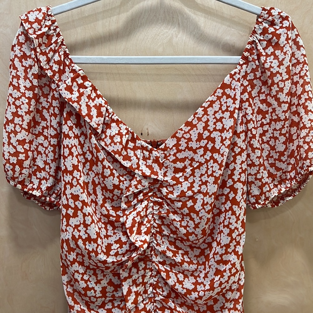 Floral Ruffle Mini Dress - Picture 3 of 3